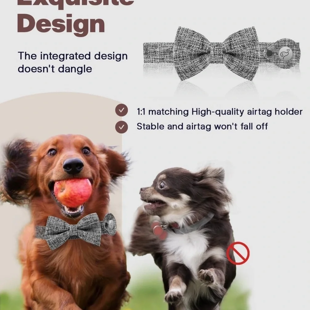 AirTag Dog Collar, Dog Collar for Medium Dogs with Air Tag Holder Case